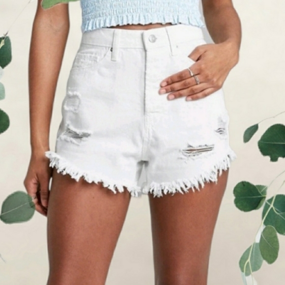 Wild Fable White Frayed Jean Shorts